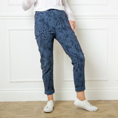 Animal Print Stretch Trousers